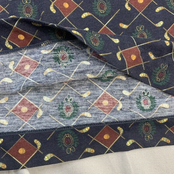 Vintage 90s Bugle Boy Company Polo Shirt Mens Med All Over Print Golf Dad - Picture 4 of 7